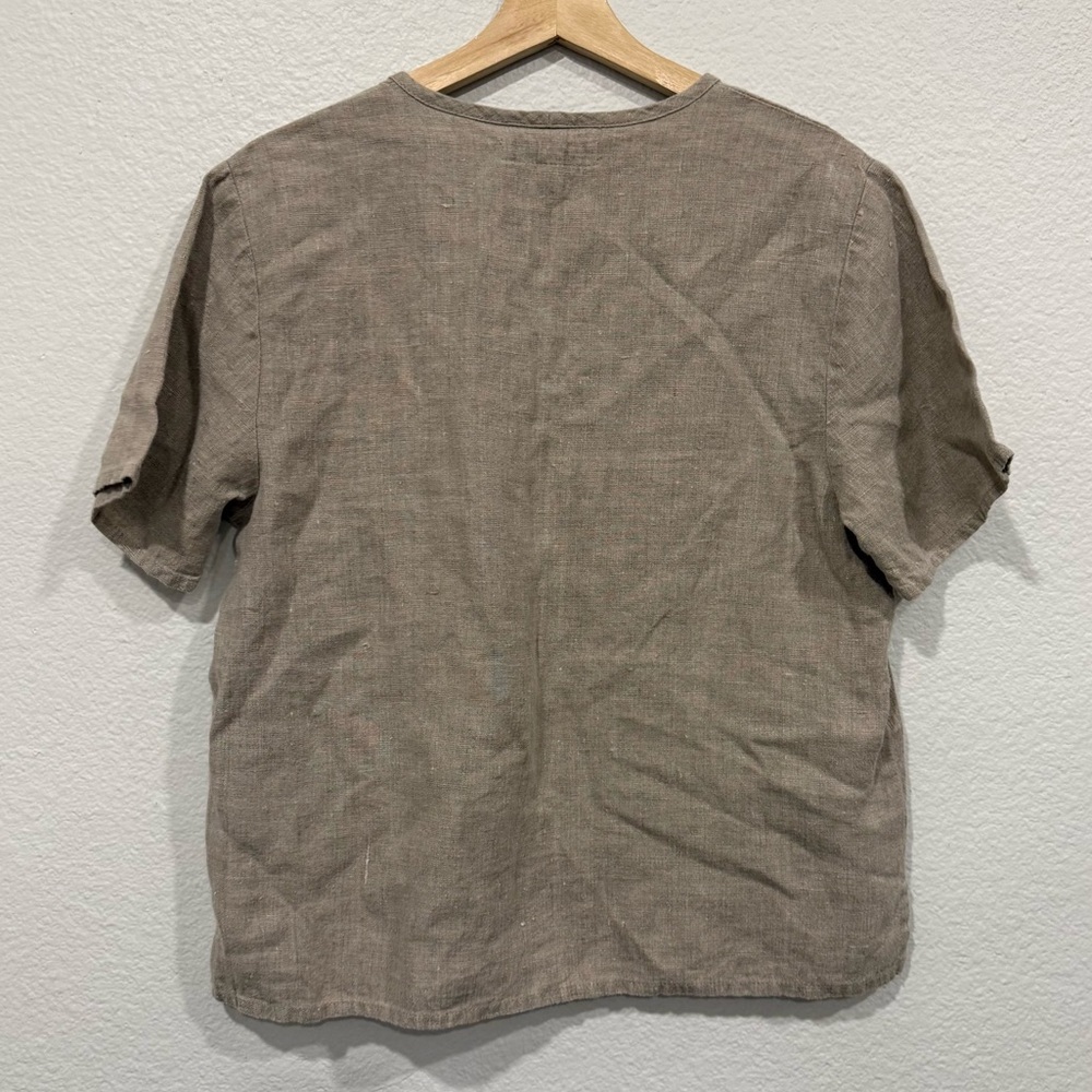 Flax Women's Linen Short Sleeve Top - Picture 2 of 6